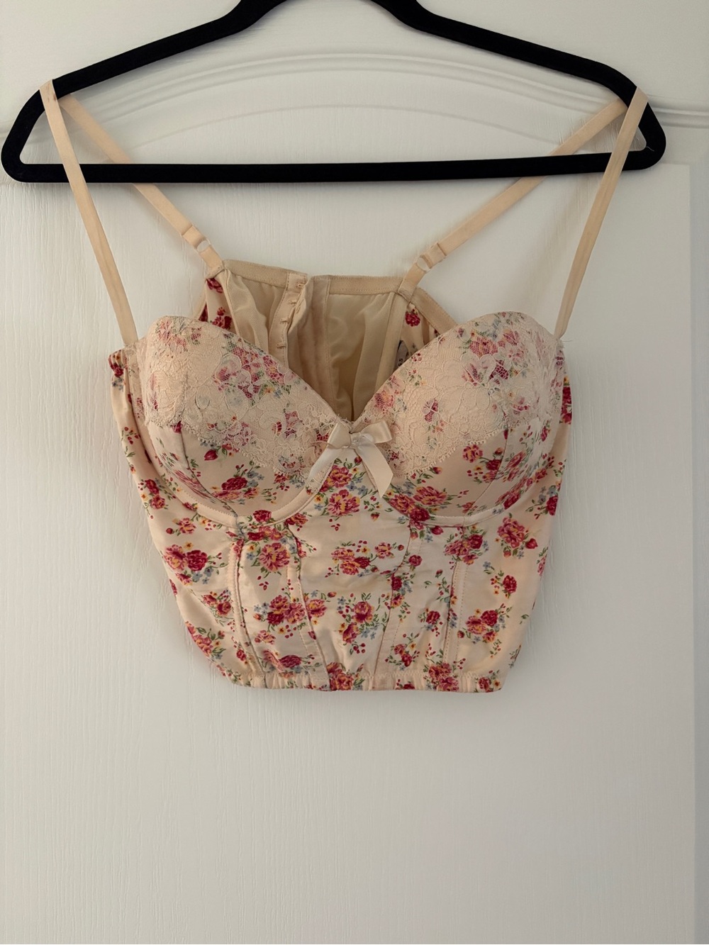 Guess Floral Lace Bustier Top